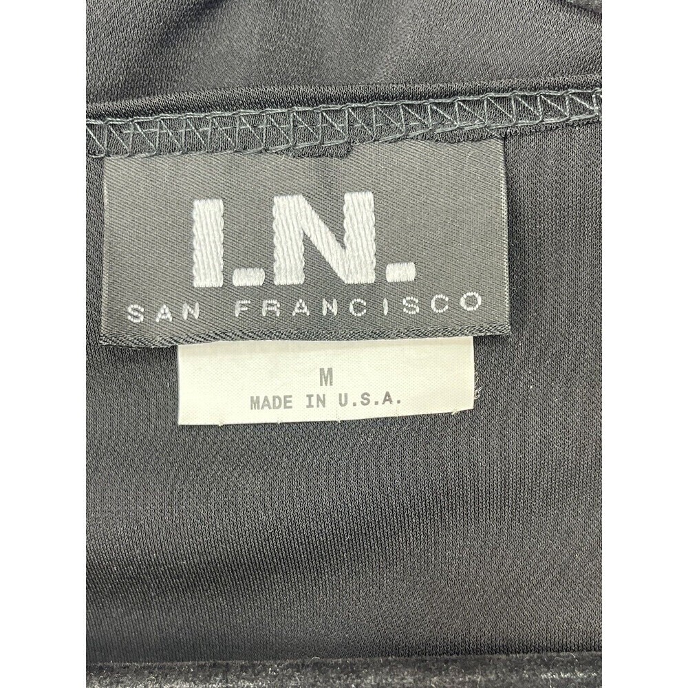 Vintage I.N. San Francisco Y2K Clasp Cardigan Grunge Goth Womens M Black*Flaw - Picture 7 of 10